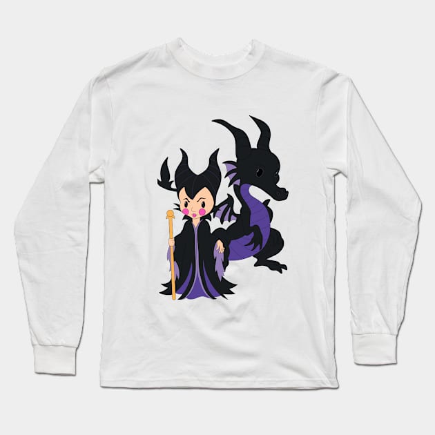 Malificent Long Sleeve T-Shirt by BeckyDesigns